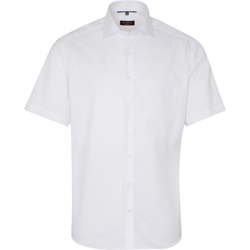ETERNA Modern Fit biela nepriestivná košeľa Cover Rypsový keper - 45997979