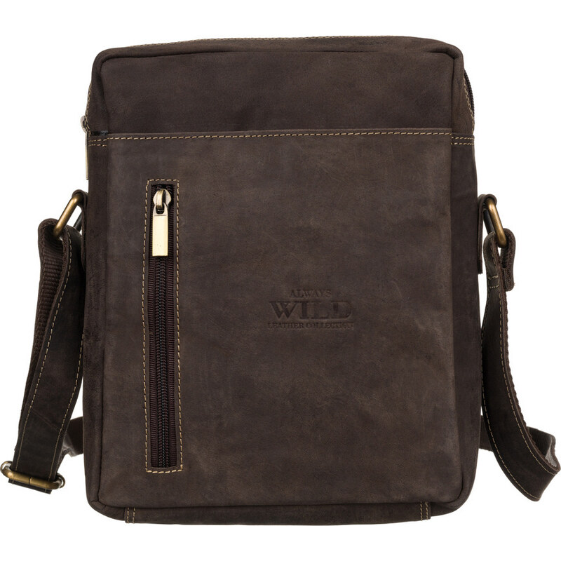 Always Wild Pánska kožená messenger taška s vreckami MN-6-MH-1876 45998319
