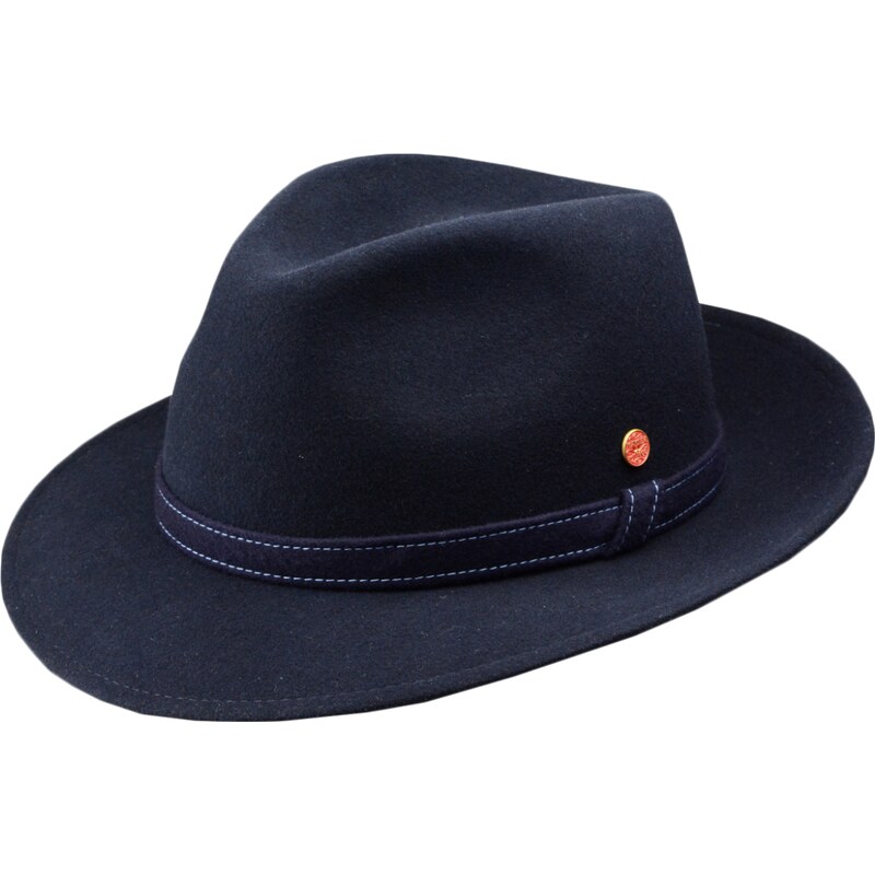 Cestovný nekrčivý vodeodolný modrý klobúk Mayser - Orrin - Limitovaná kolekcia
