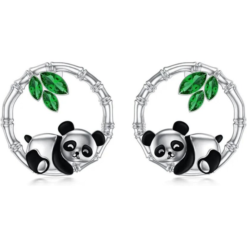 Olivie Strieborné náušnice PANDA 7838 46002659