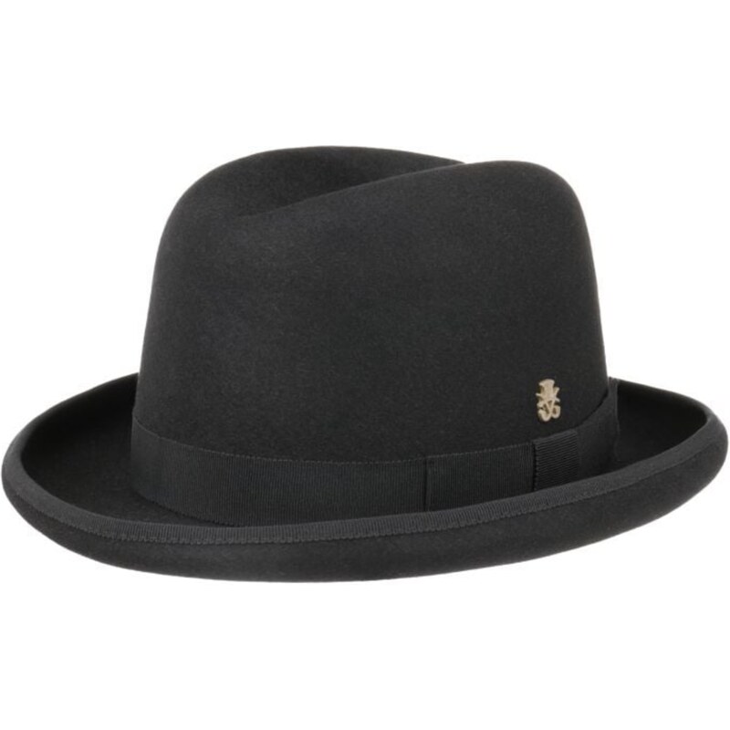 Čierny pánsky homburg - klobúk Mayser Homburg - limitovaná kolekcia