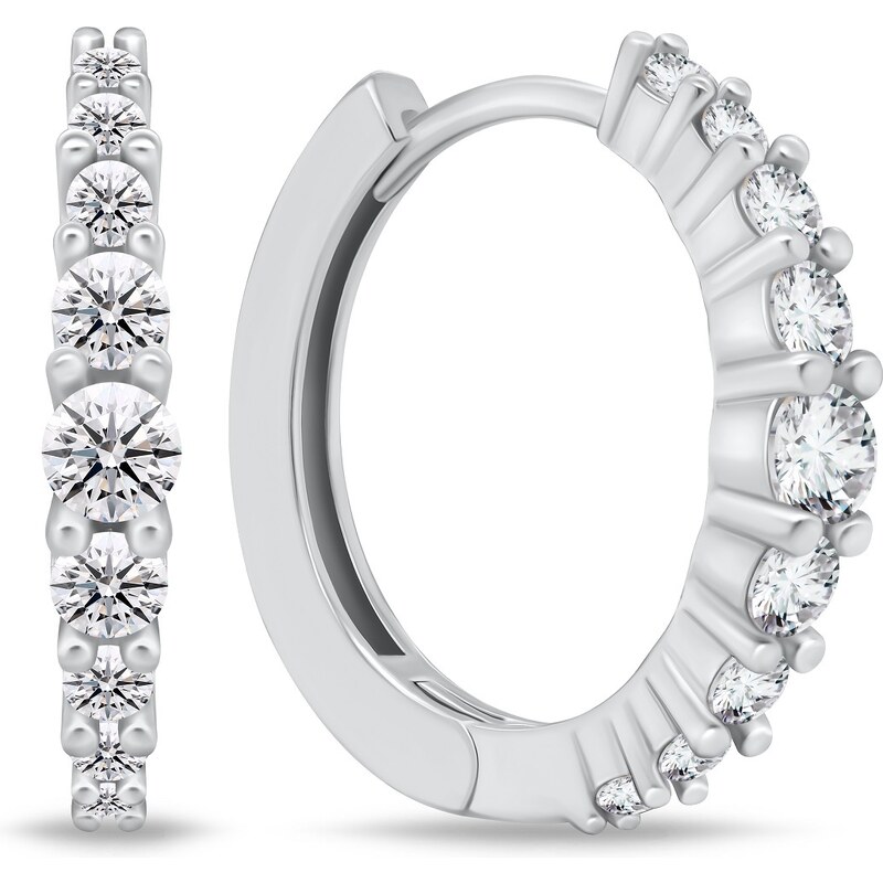 Brilio Silver Očarujúce strieborné kruhové náušnice PE077 66584468