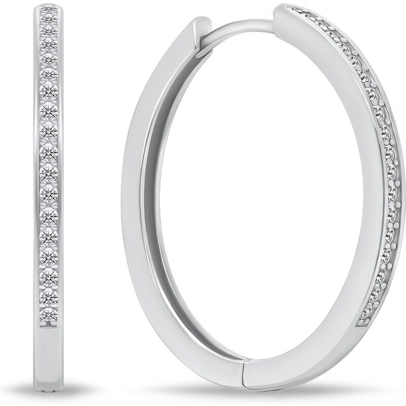 Brilio Silver Očarujúce strieborné kruhové náušnice PE048 66666457