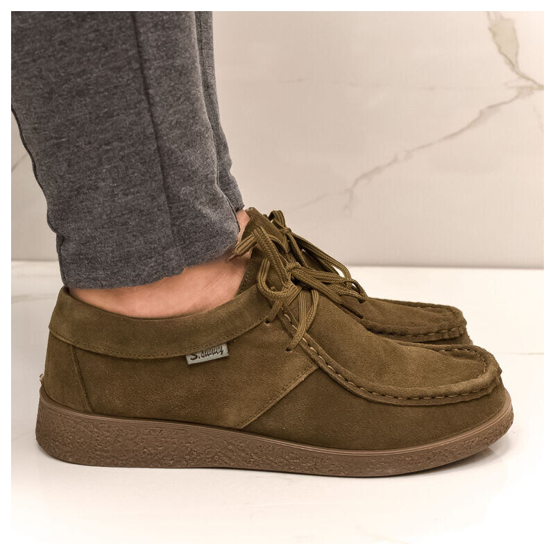 JOHN-C Dámske kožené tmavozelené poltopánky LAKY 46004620