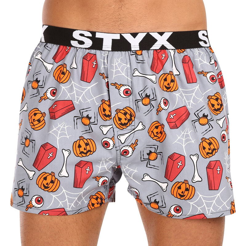 Pánske trenírky Styx art športová guma Halloween rakvy (B1752) 46006084