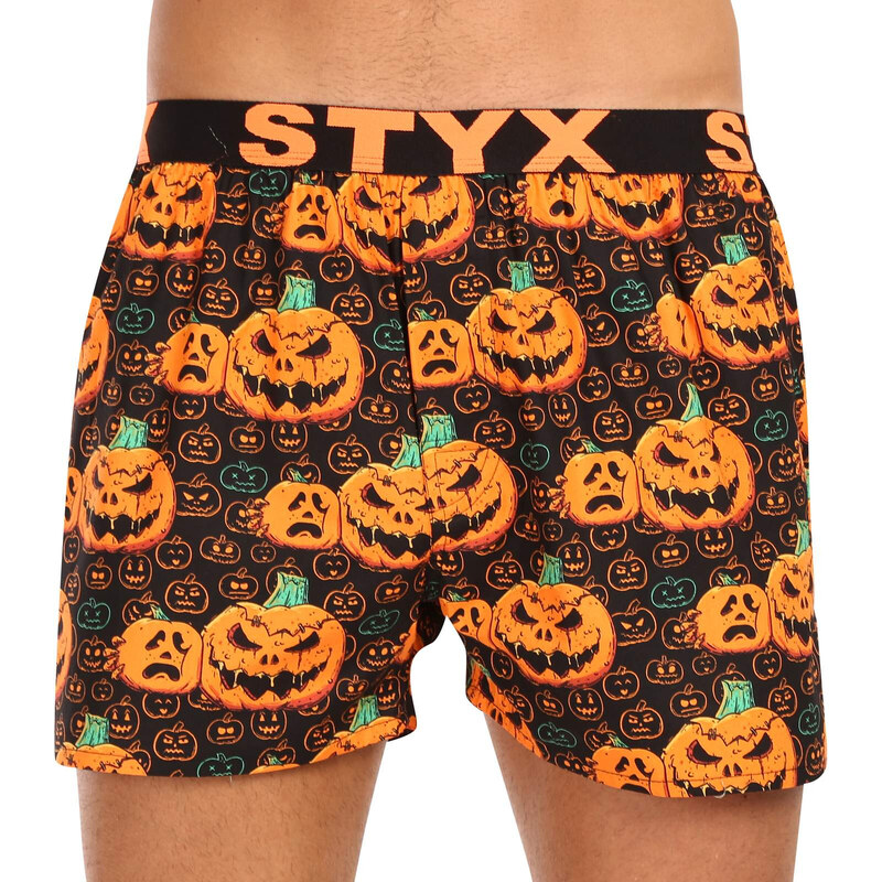 Pánske trenírky Styx art športová guma Halloween tekvica (B1755) 46006081
