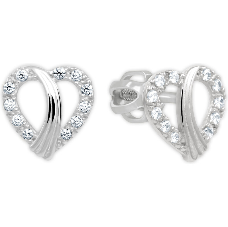 Soliter Nežné srdiečkové náušnice z bieleho zlata 239 001 01201 07 66581985