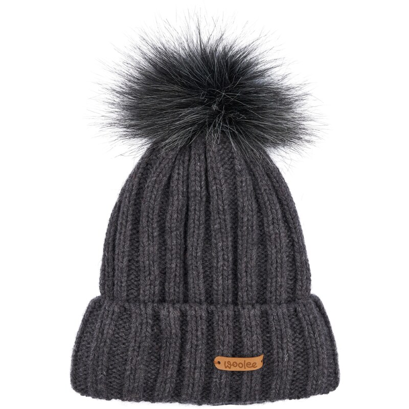 Vlnka Detská vlnená čiapka Woolee V38 tmavo sivá 50220580