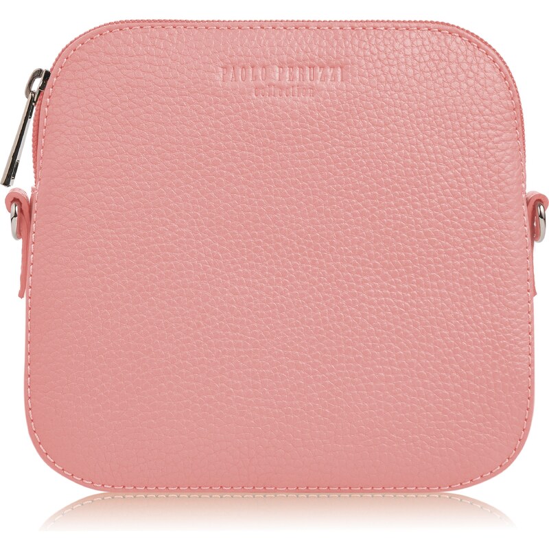 PAOLO PERUZZI Dámska kožená taška cez rameno IN-61-PI | ružová IN-61 46021272