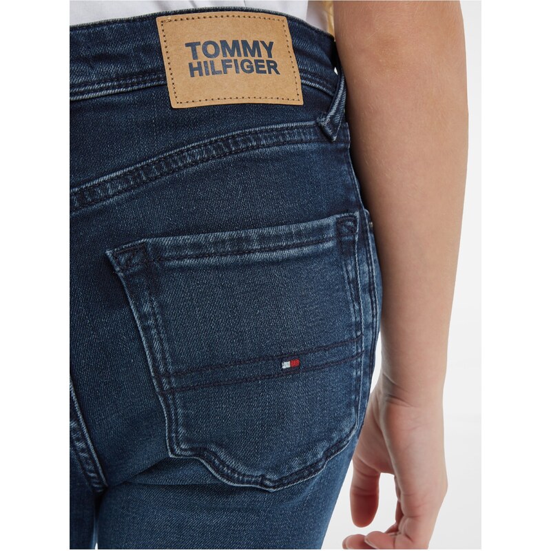 Dark Blue Boys Shortened Slim Fit Jeans Tommy Hilfiger - Boys