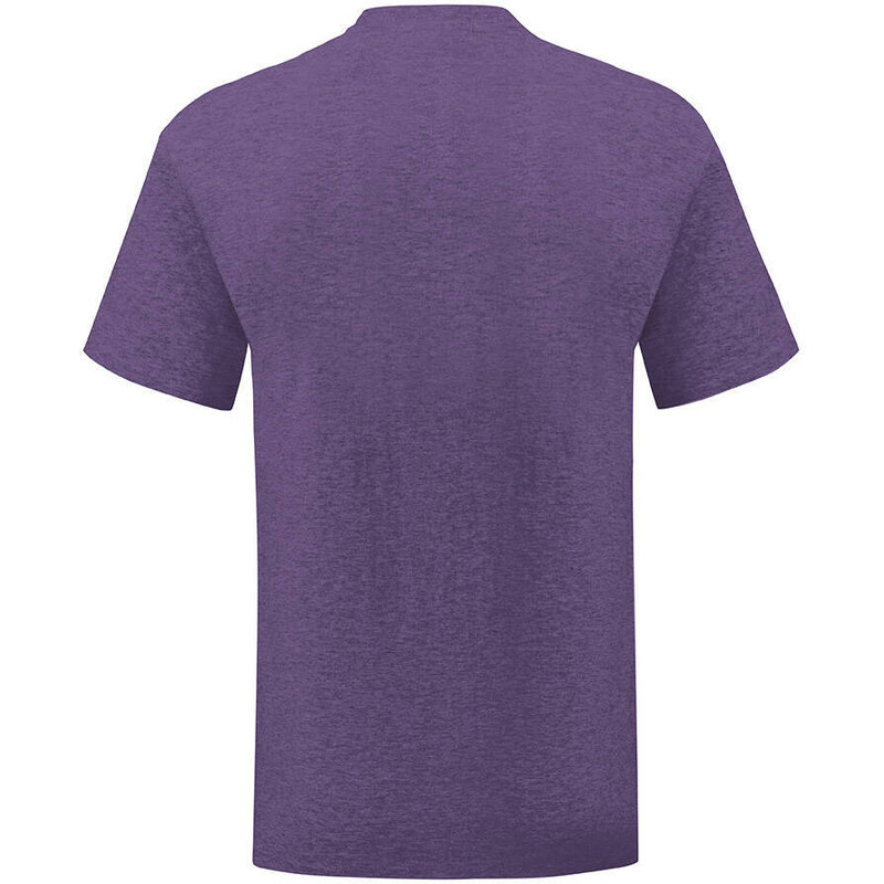 Purple mens t-shirt in combed cotton Iconic sleeve Fruit of the Loom 50557844