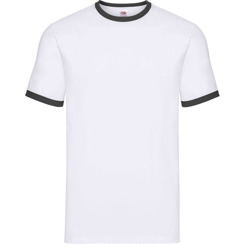 White T-shirt Ringer Fruit of the Loom 50638086