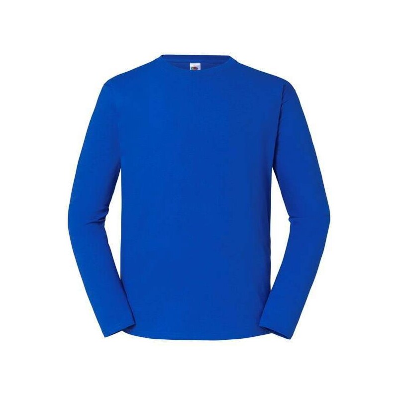 Modré pánske tričko Iconic 195 Ringspun Premium Fruit of the Loom 50650867