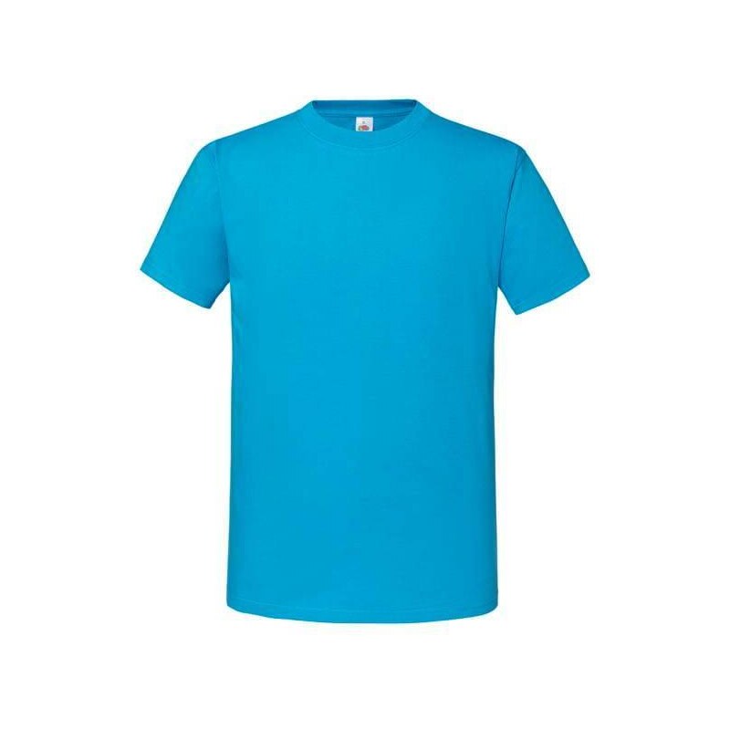Blue Mens T-shirt Iconic 195 Ringspun Premium Fruit of the Loom 50558970