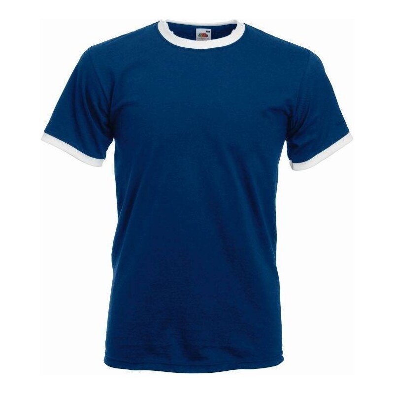 Granatowa koszulka męska Ringer Fruit of the Loom 50557983