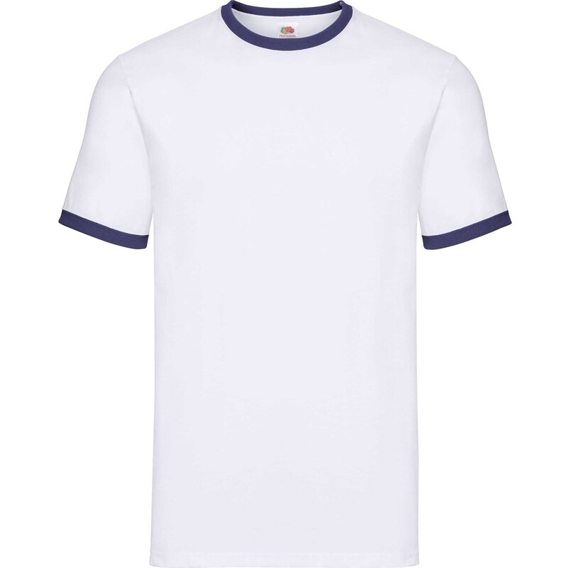 White T-shirt Ringer Fruit of the Loom 50558031