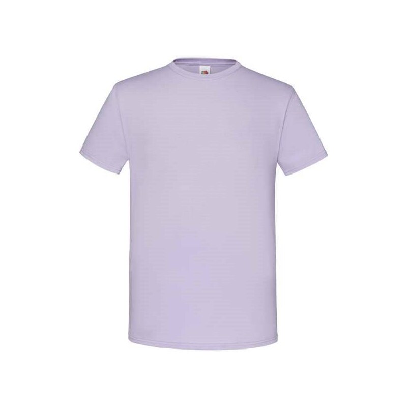 Lavender Mens Combed Cotton T-shirt Iconic Sleeve Fruit of the Loom 50518020