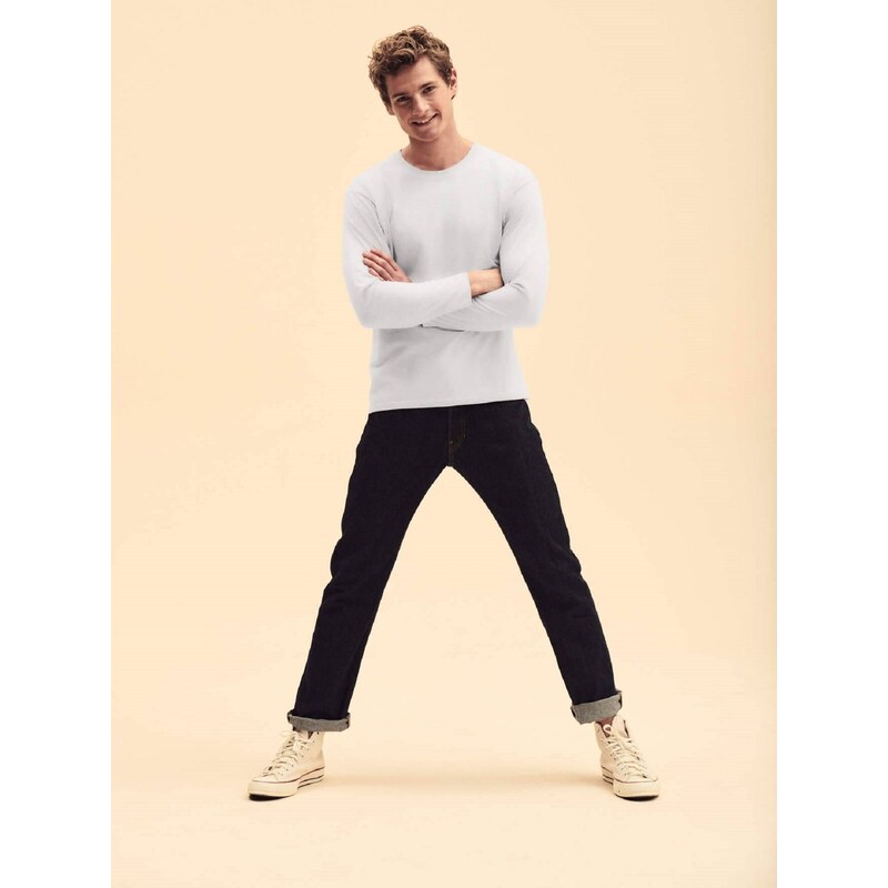 White Mens T-shirt Original Sleeve Fruit of the Loom 50518105