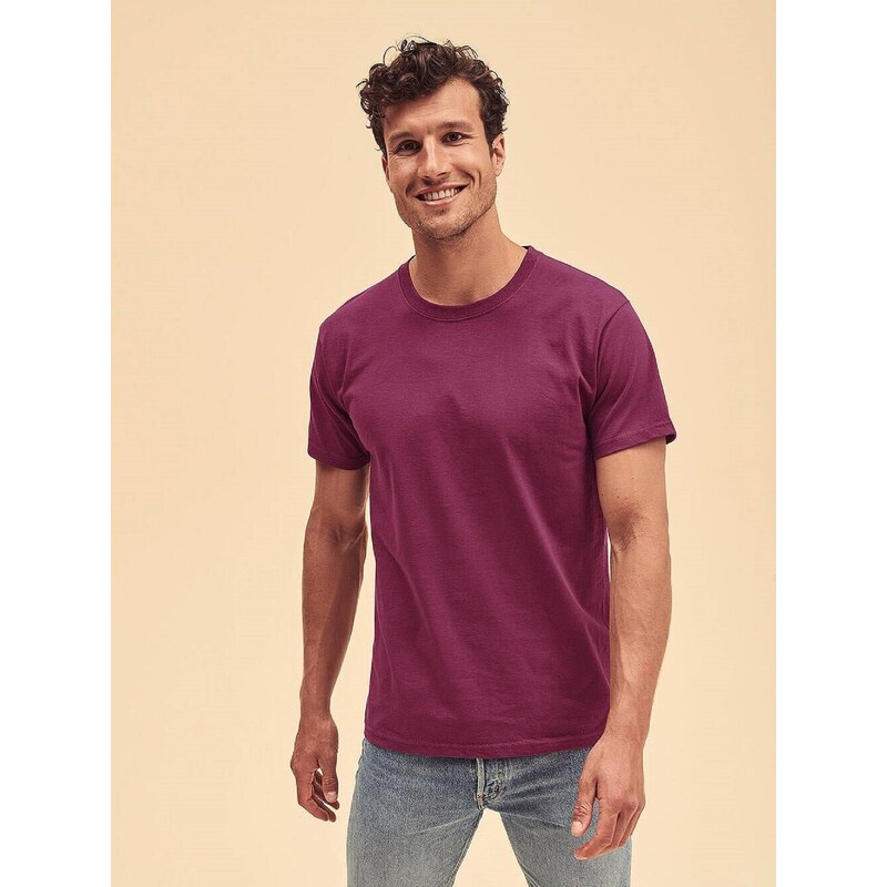 Burgundy Mens T-shirt Valueweight Fruit of the Loom 50509161