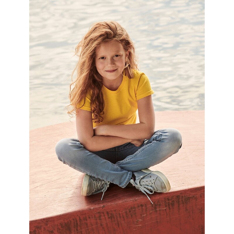 E-shop Valueweight Fruit of the Loom Yellow T-shirt