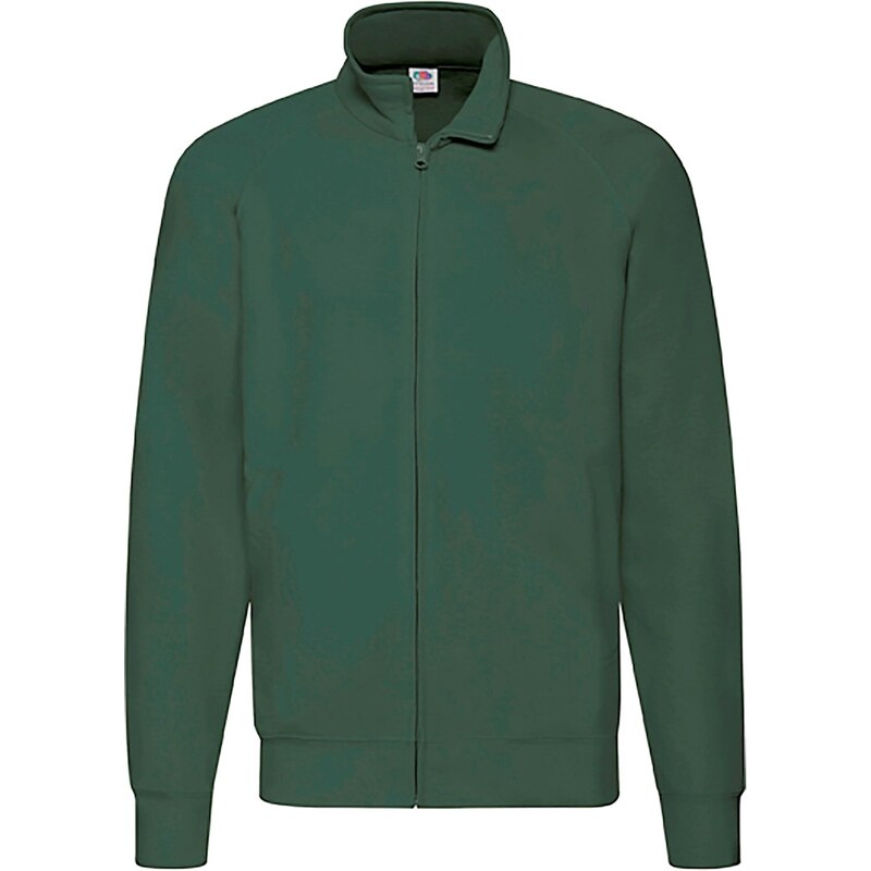 Green Mens Sweatshirt Lightweight Sweat Jacket Fruit of the Loom 50518032