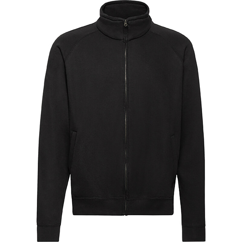 Black Mens Sweat Jacket Fruit of the Loom 50558896