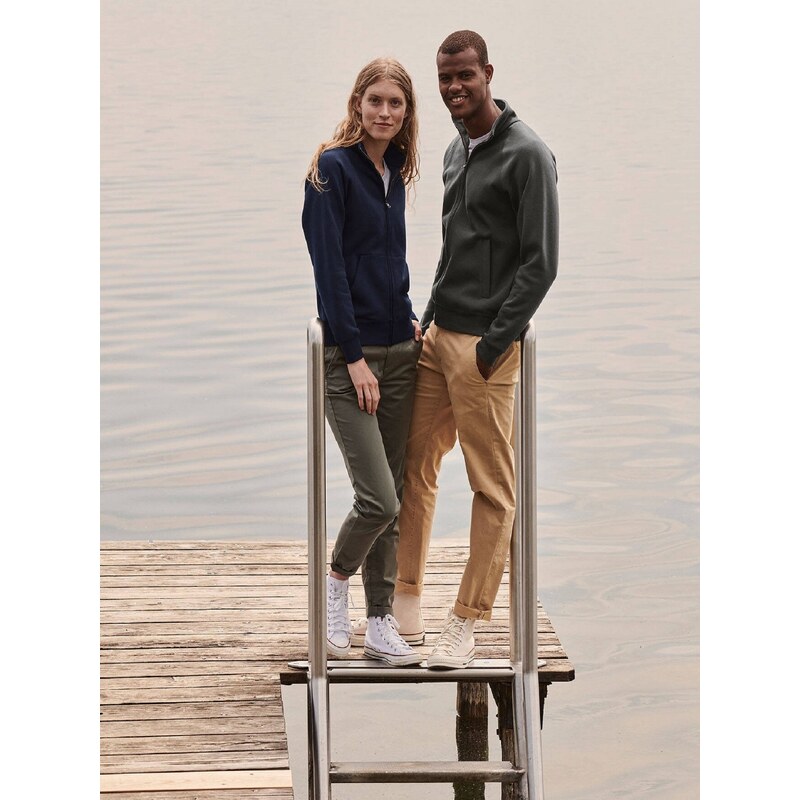 Grafitowa bluza męska rozpinana Sweat Jacket Fruit of the Loom 50518046