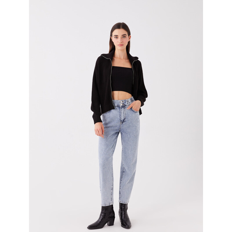 LC Waikiki Vysoký pás hrbiace sa dámske džínsy 50565700