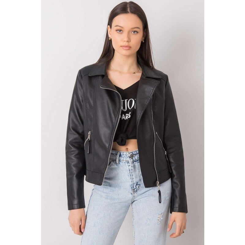 MladaModa Koženková bunda Adaliya čierna 65627002