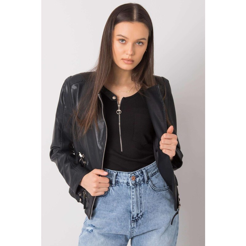 MladaModa Koženková bunda Velma čierna 65627003