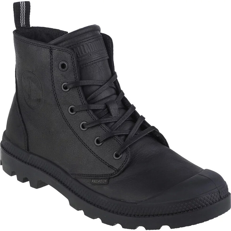 Čierne kožené členkové topánky Palladium Pampa Zip Lth Ess 76888-008-M 46049093
