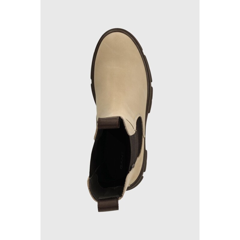 Semišové topánky chelsea Gant Monthike dámske, béžová farba, na platforme, 27554390.G24