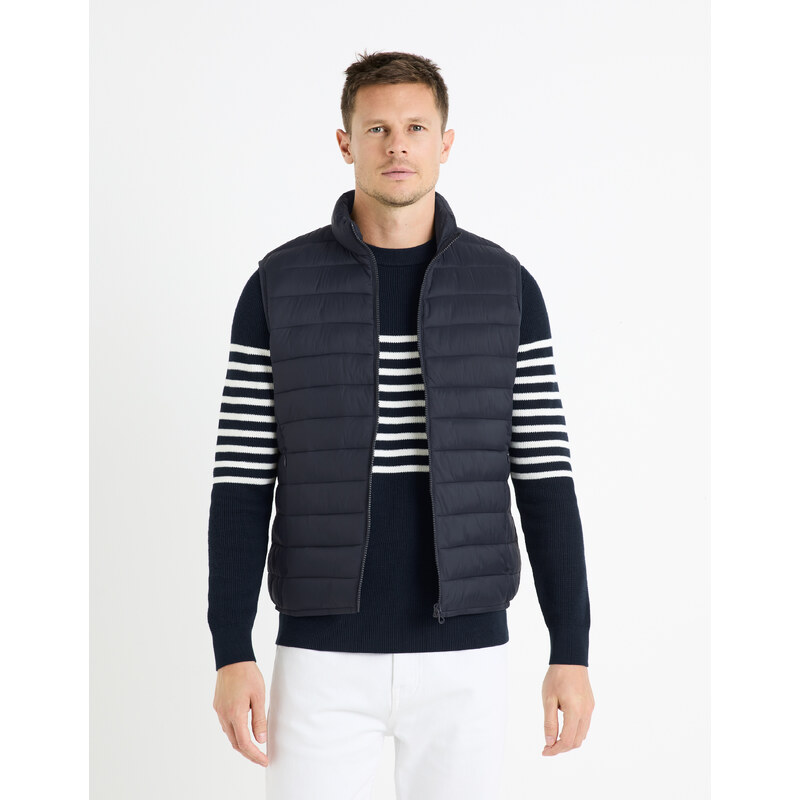 Tmavomodrá pánska prešívaná vesta Celio Fulock 50545165