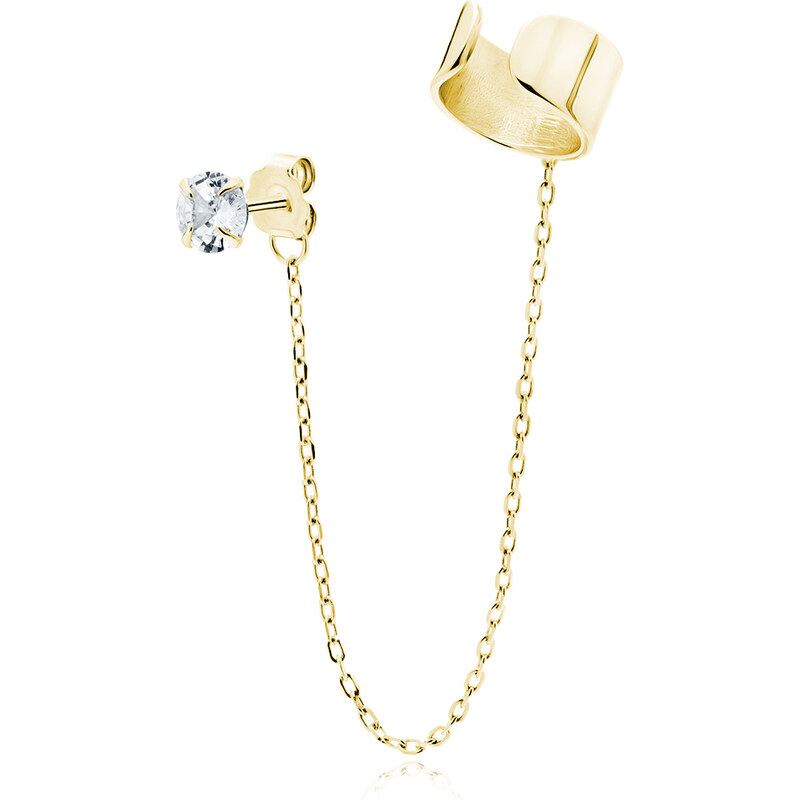 Olivie Strieborná náušnica s retiazkou 1 ks GOLD 7847 46103470