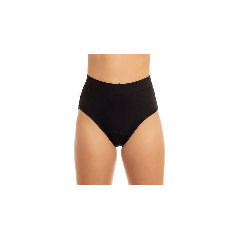 Ecomodi menštruačné nohavičky z bambusu extra vysoké pohodlné čierne 50390569