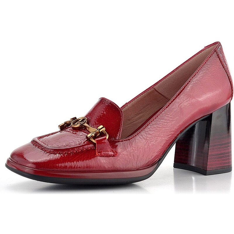 Hispanitas lodičky na širokom podpätku Monaco Pasion Red HI233109 66061323