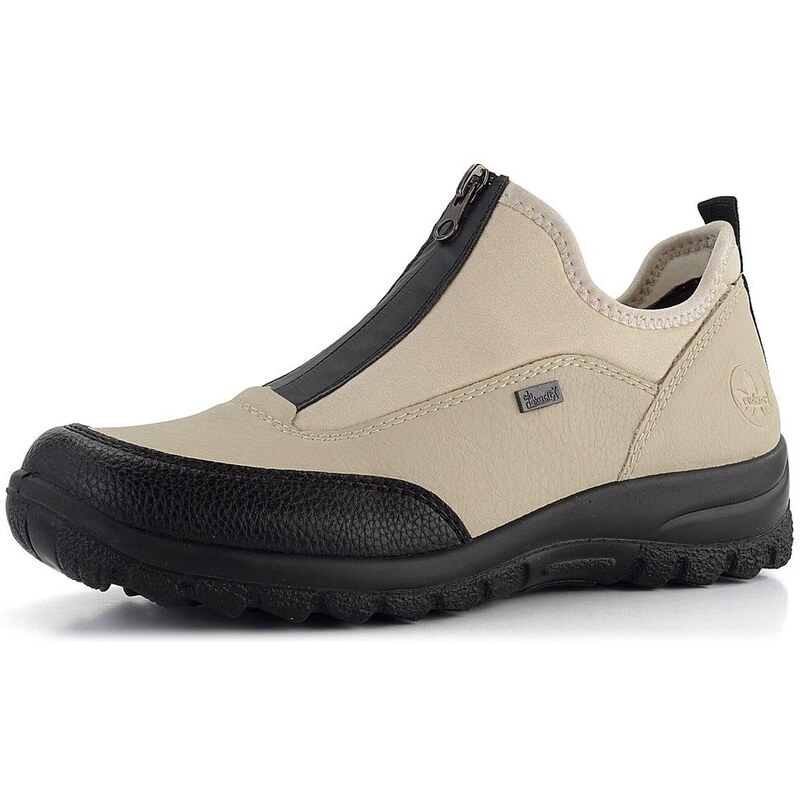 Rieker poltopánky s predným zipsom a membránou krémové L7153-60 61761753