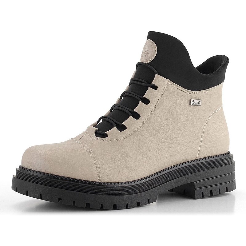 Rieker šnurovacia členková obuv s membránou Champignon/Schwarz Y3163 61762013