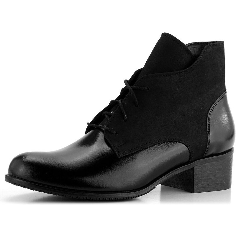 Barton dámska elegantná členková obuv na podpätku čierna 6923 61761897