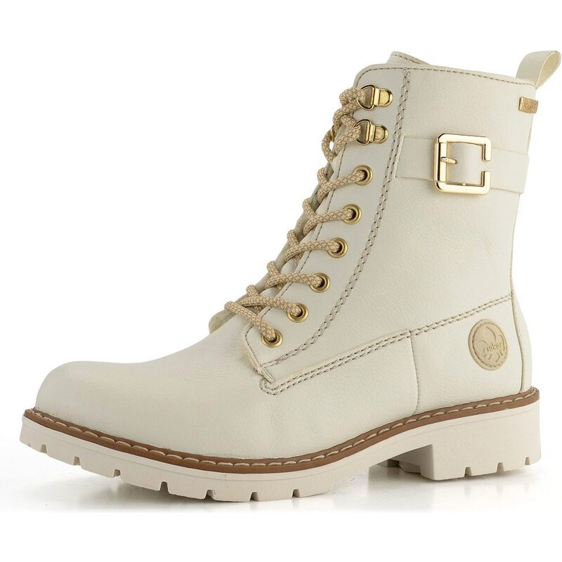 Rieker biela šnurovacia členková obuv s membránou Y9126-80 61761975