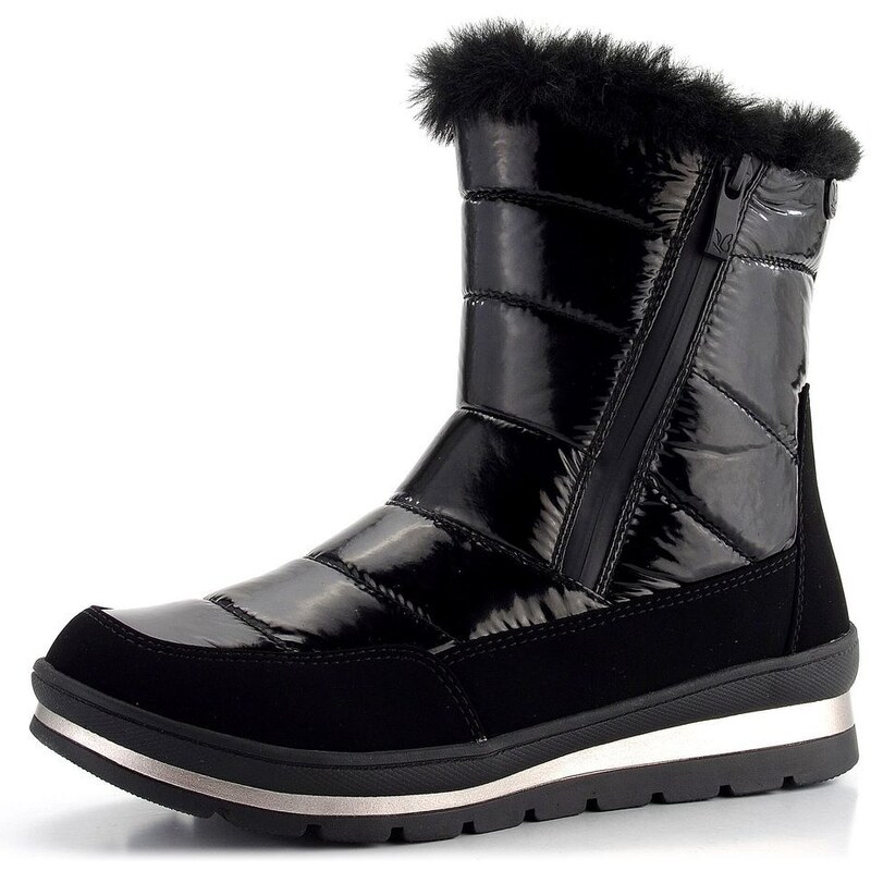 Caprice vyteplená šnurovacia členková obuv Black Comb 9-26433-41 61761909