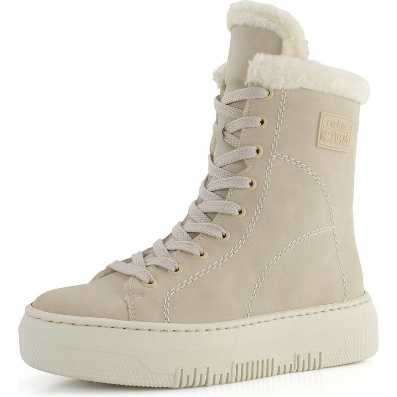 Rieker šnurovacia členková obuv na platforme béžová Ginger/Bianco 61761989