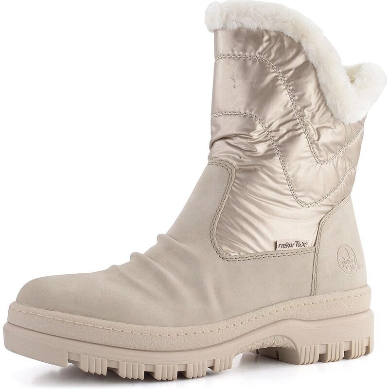 Rieker vyteplená členková obuv s membránou Ginger/Rose/Bianco X9091-62 61761985