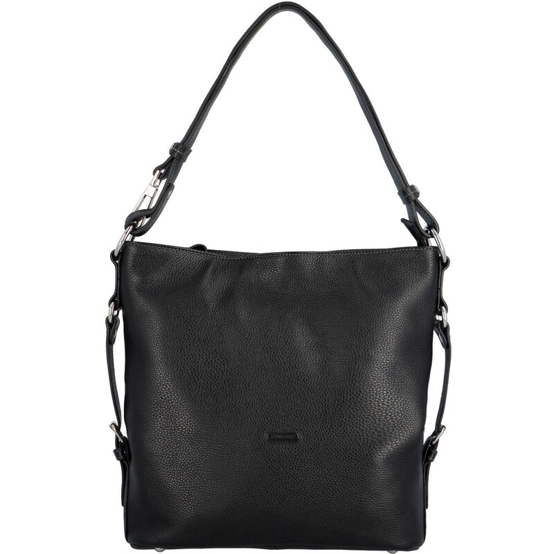 Dámska kožená kabelka čierna - Katana Phoenixi čierna 48136931