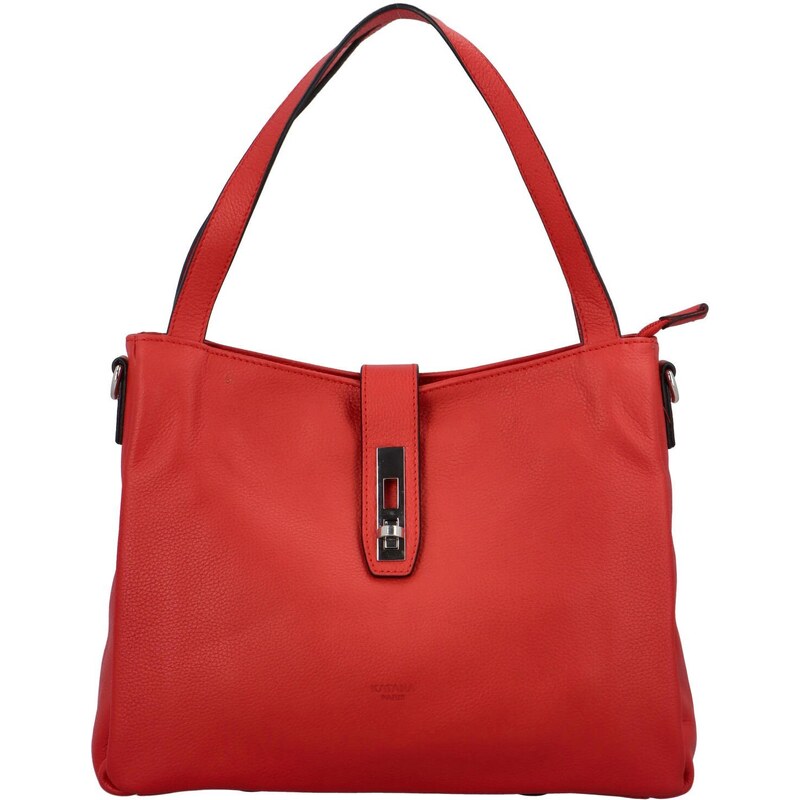 Dámska kožená kabelka červená - Katana Deborah červená 50272772