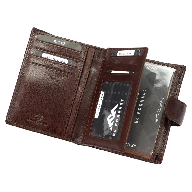 EL FORREST Kvalitná hnedá pánska peňaženka (GPPN376)