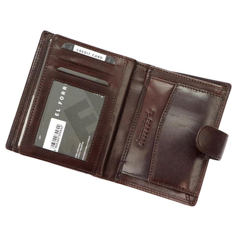 EL FORREST Kvalitná hnedá pánska peňaženka (GPPN376)