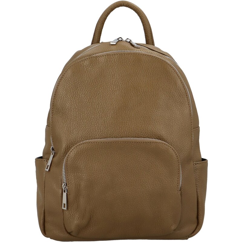 Dámsky kožený batôžtek khaki - Delami Vera Pelle Elissen Khaki 47366032