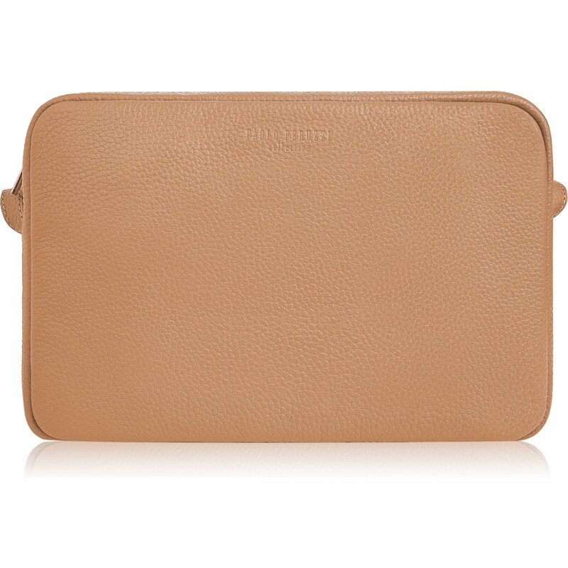 PAOLO PERUZZI Dámska kožená kabelka cez rameno IN-62-CG | camel IN-62 46111628