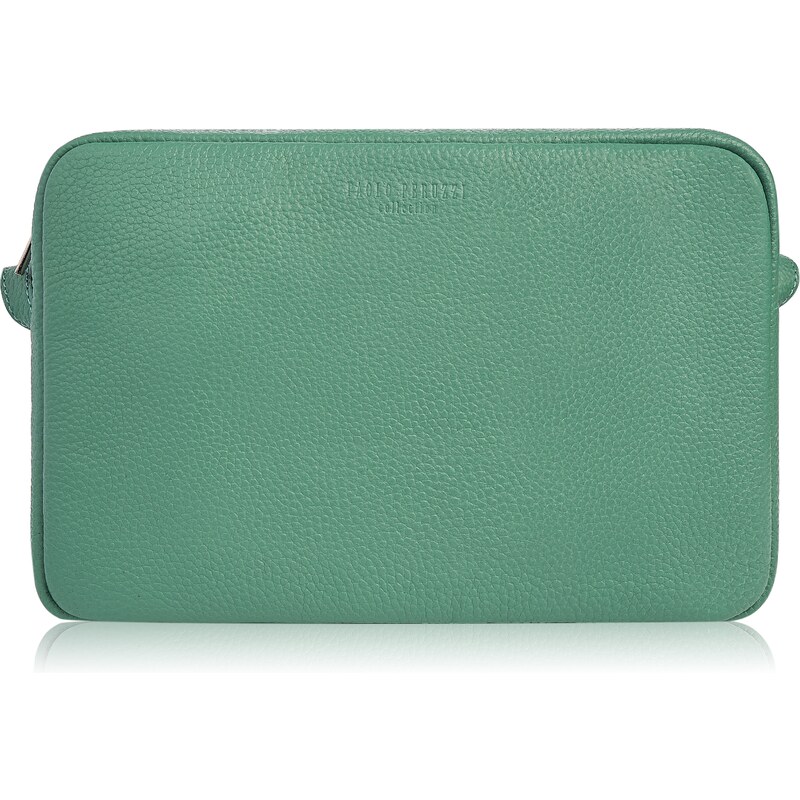 PAOLO PERUZZI Dámska kožená kabelka cez rameno IN-62-MN | mätová IN-62 46111630